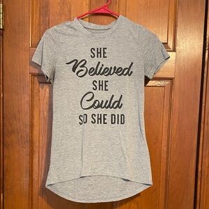 Zoe + Liv Gray Graphic Tee